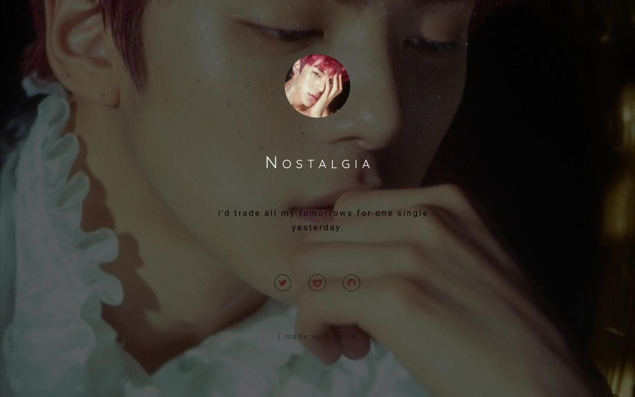 Carrd profile picture for @nostalgic